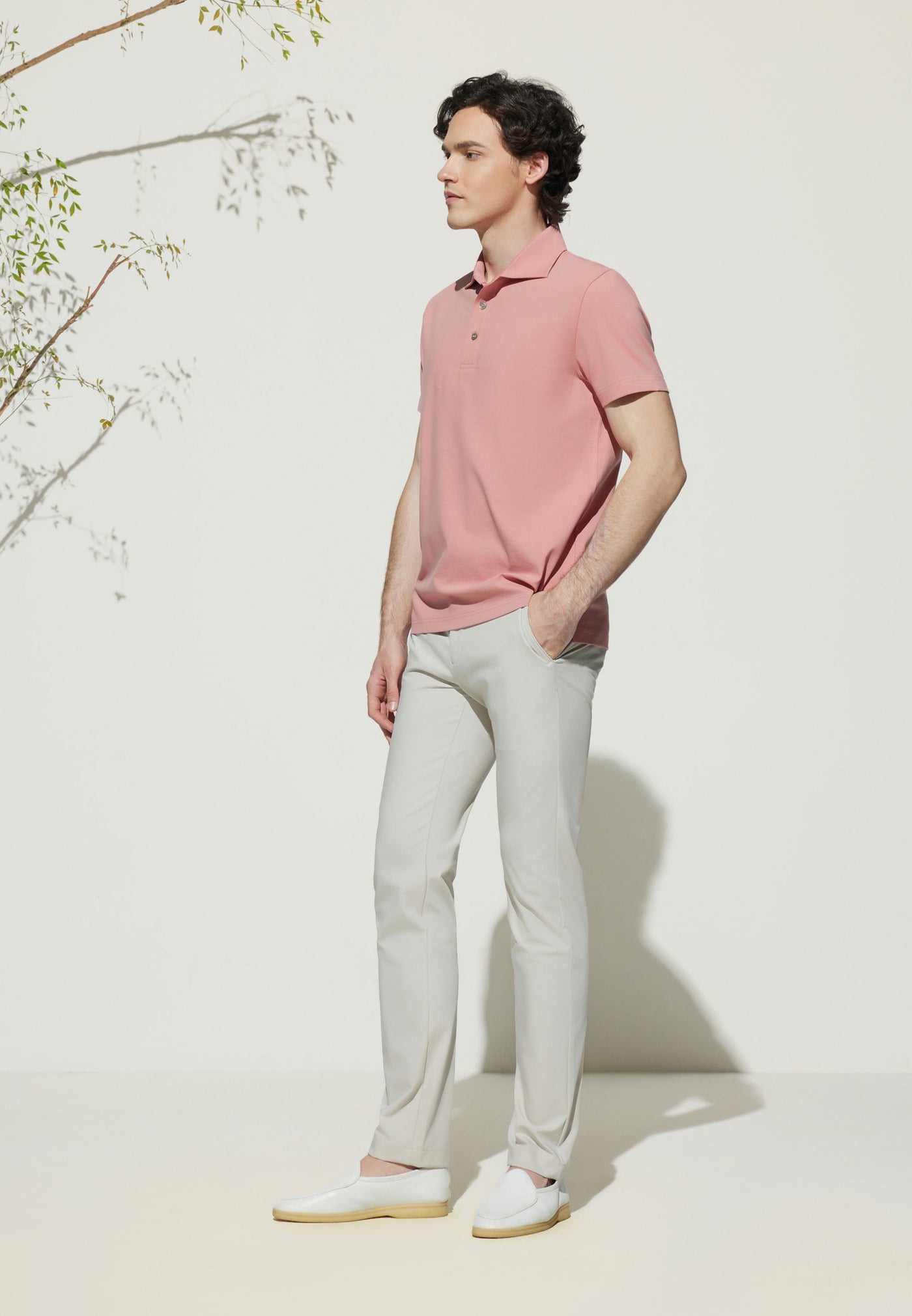 Men Clothing Multi-Way Stretch Casual Pants Extra Slim Fit