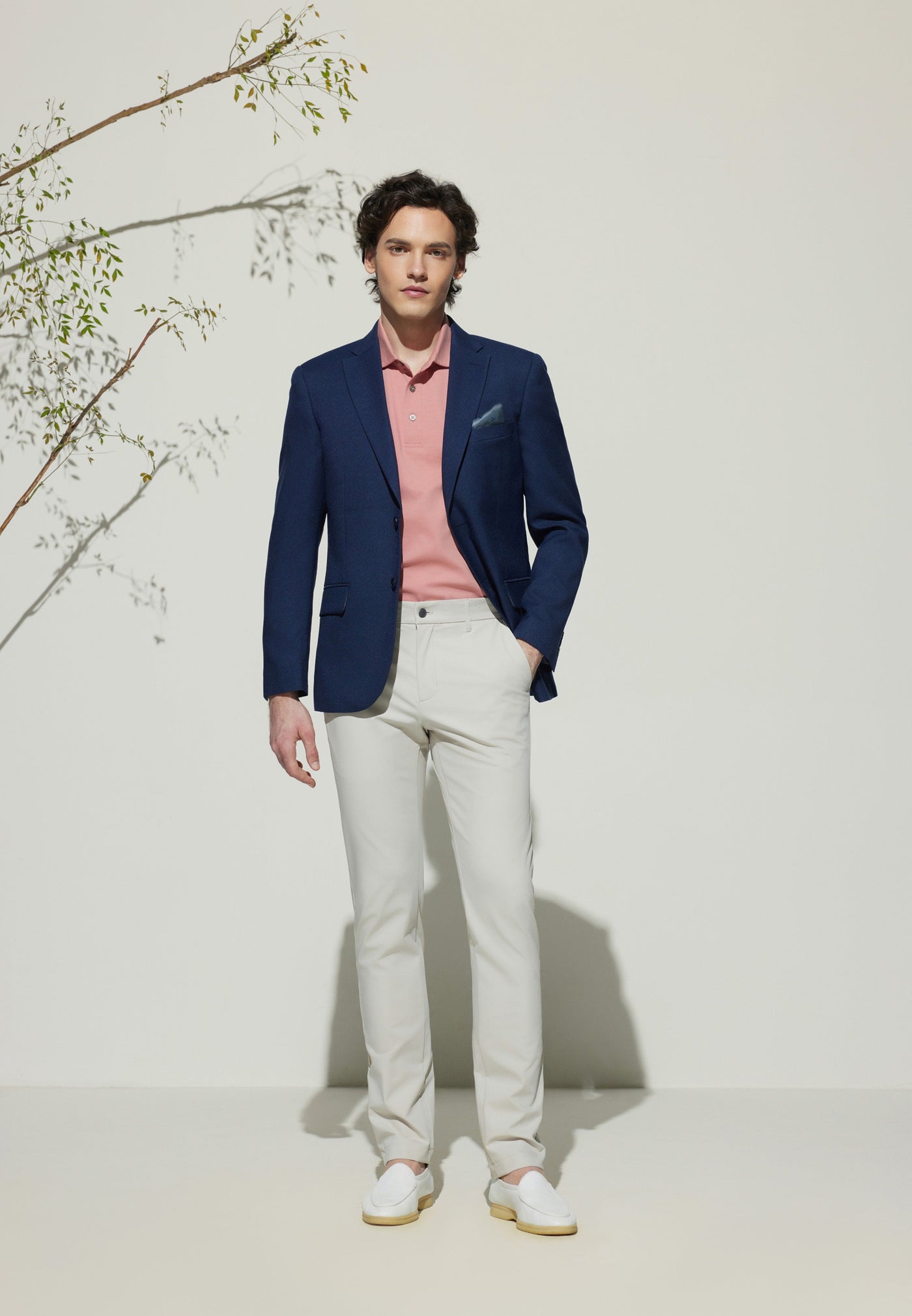 Men Clothing Multi-Way Stretch Casual Pants Extra Slim Fit