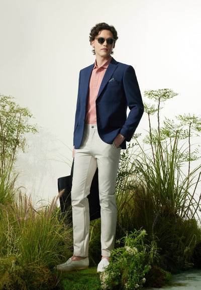 Men Clothing Multi-Way Stretch Casual Pants Extra Slim Fit