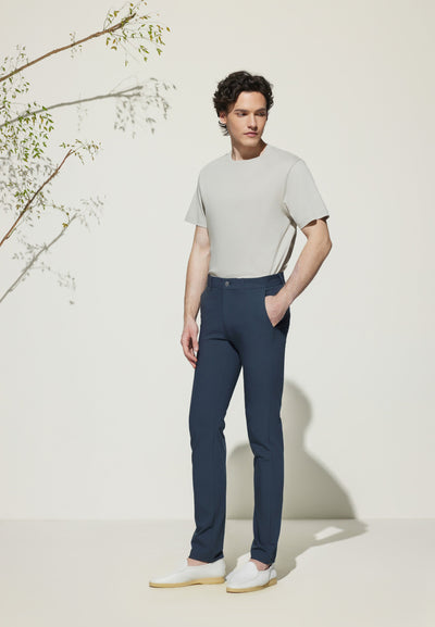 Men Clothing Multi-Way Stretch Casual Pants Extra Slim Fit