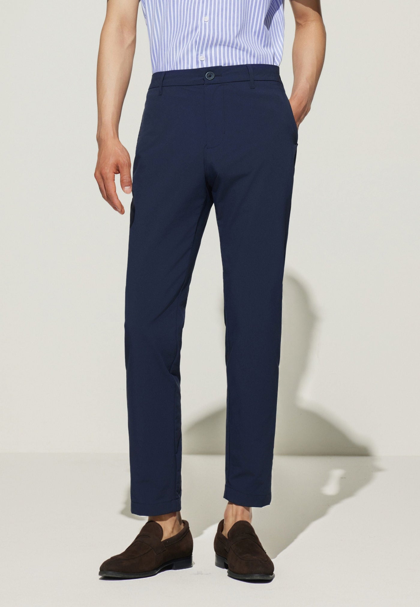 กางเกงขายาวแบบลำลองสำหรับผู้ชาย Slim Tapered Fit
