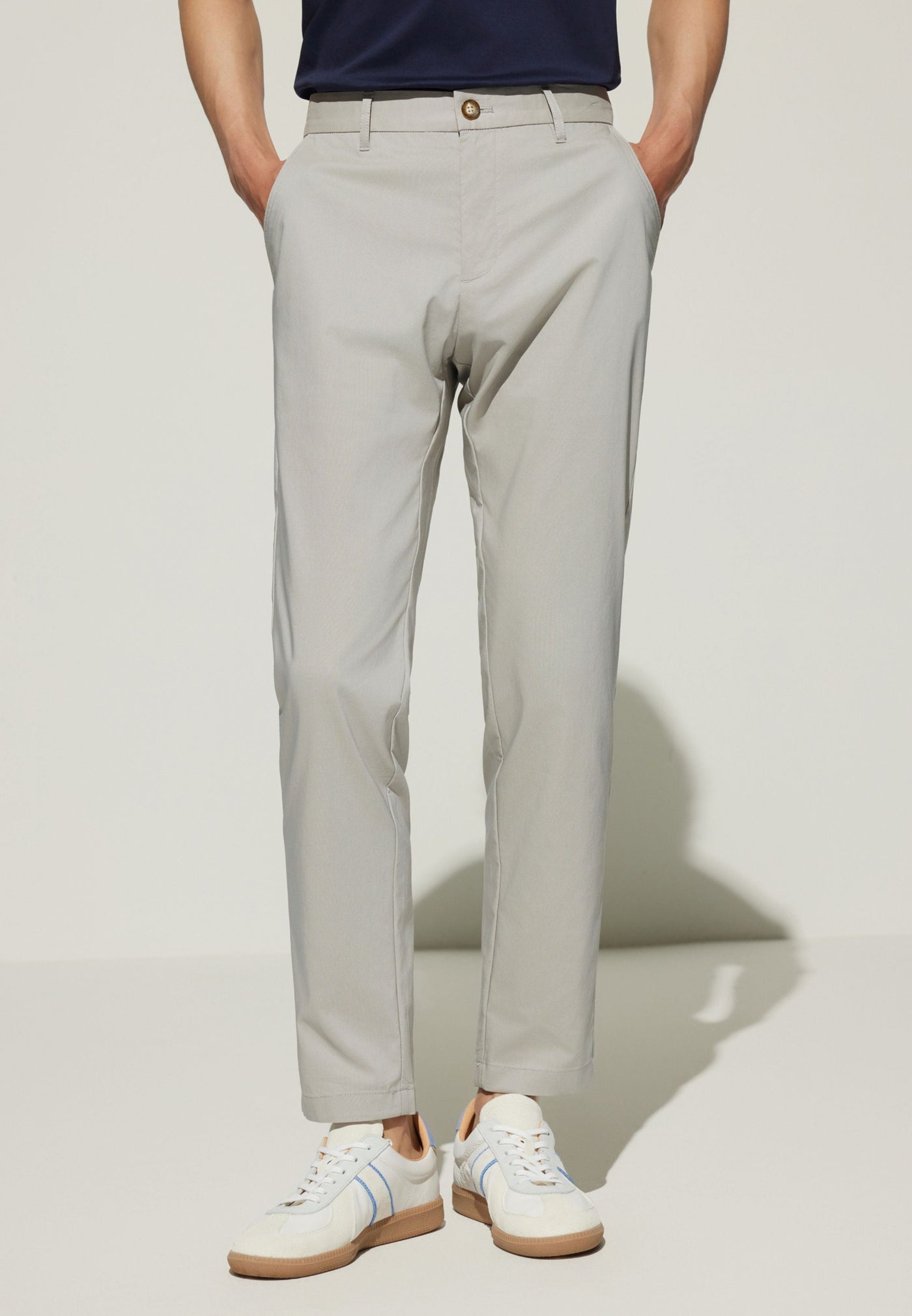 กางเกงขายาวแบบลำลองสำหรับผู้ชาย Slim Tapered Fit