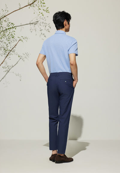 Men Clothing Cotton Blend Casual Pants Slim Tapered Fit