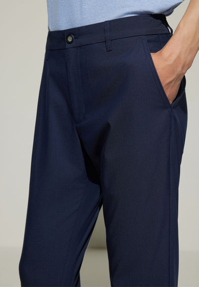 Men Clothing Cotton Blend Casual Pants Slim Tapered Fit