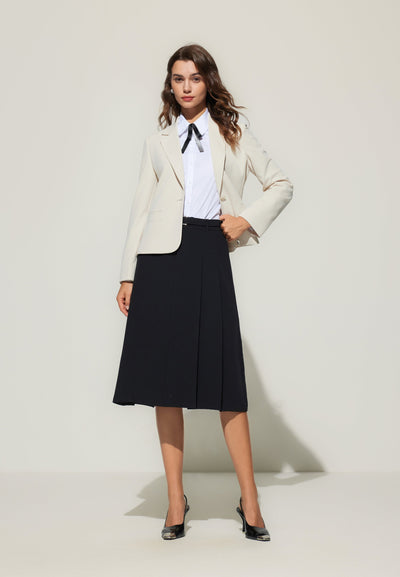 Women Clothing Crepe Knit Casual Blazer Easy Fit