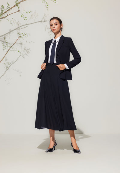 Women Clothing Rayon Blend Suit Blazer Slim Fit