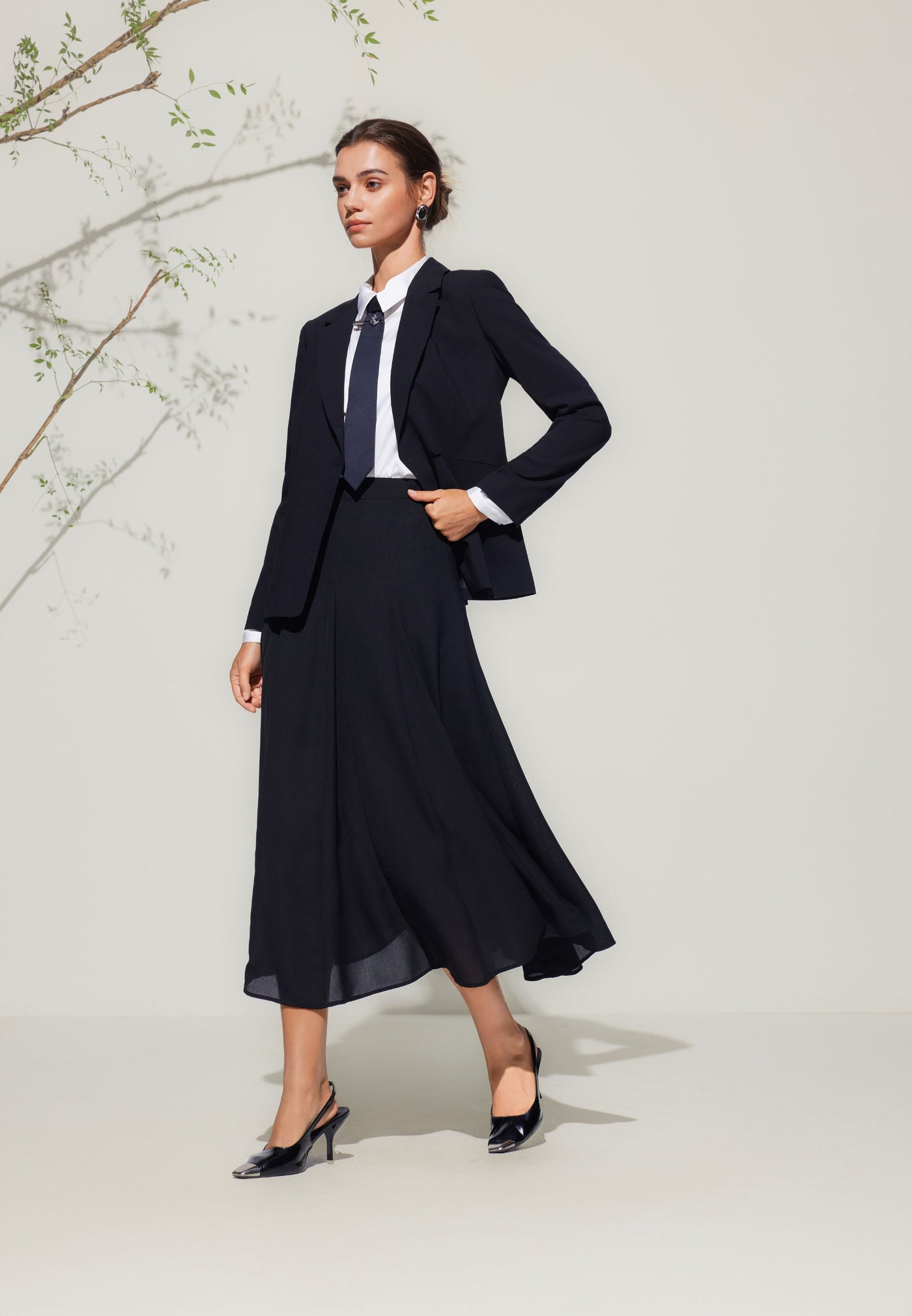 Women Clothing Rayon Blend Suit Blazer Slim Fit