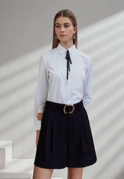 เสื้อเชิ้ตแบบทางการสำหรับผู้หญิง Slim Fit