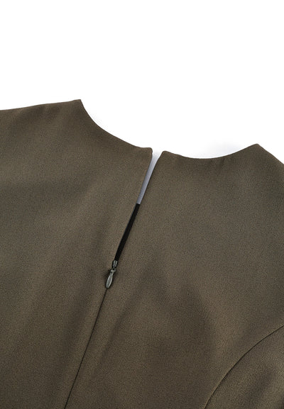 Women Clothing Pleated Flare Dress Fit & Flare Shape