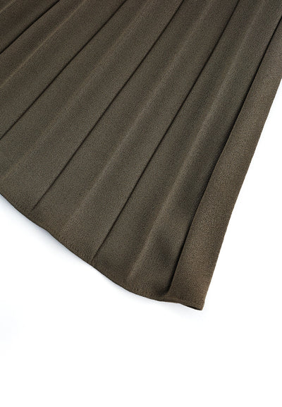 Women Clothing Pleated Flare Dress Fit & Flare Shape