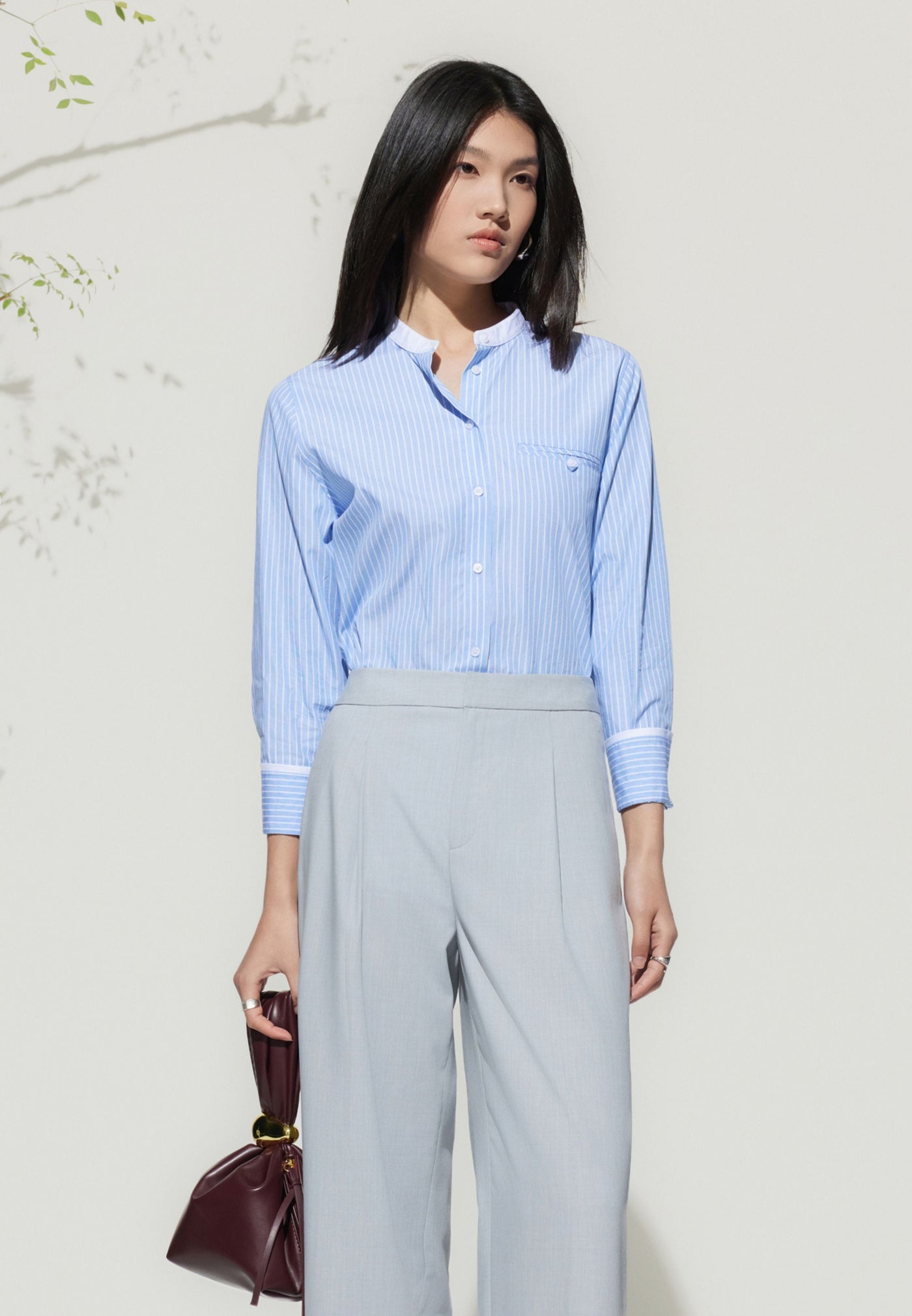 เสื้อเชิ้ตลำลองสำหรับผู้หญิง Relaxed Fit
