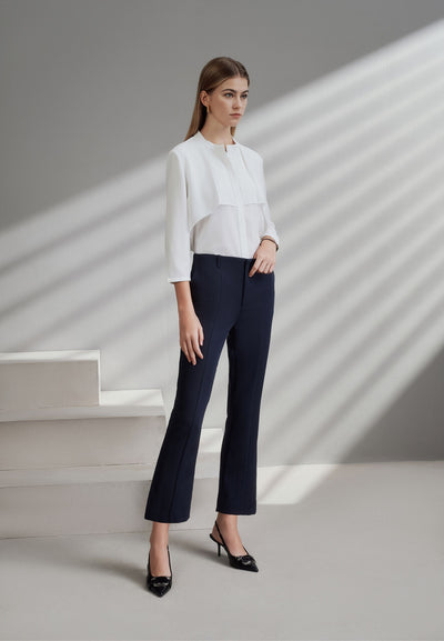 Women Clothing Multi-Way Stretch Slim Boots Pants With Belt Slim Boot