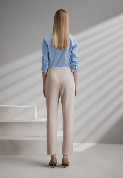 Women Clothing Multi-Way Stretch Cropped Cigarette Casual Pants Cropped Cigarette Shape