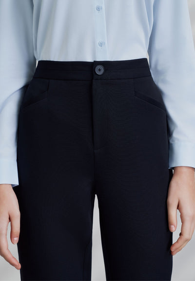 กางเกงขายาวสำหรับผู้หญิง Cropped Cigarette Shape