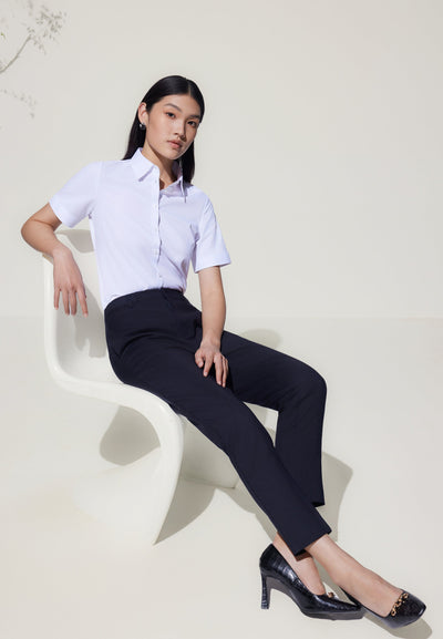 กางเกงขายาวสำหรับผู้หญิง Cropped Cigarette Shape