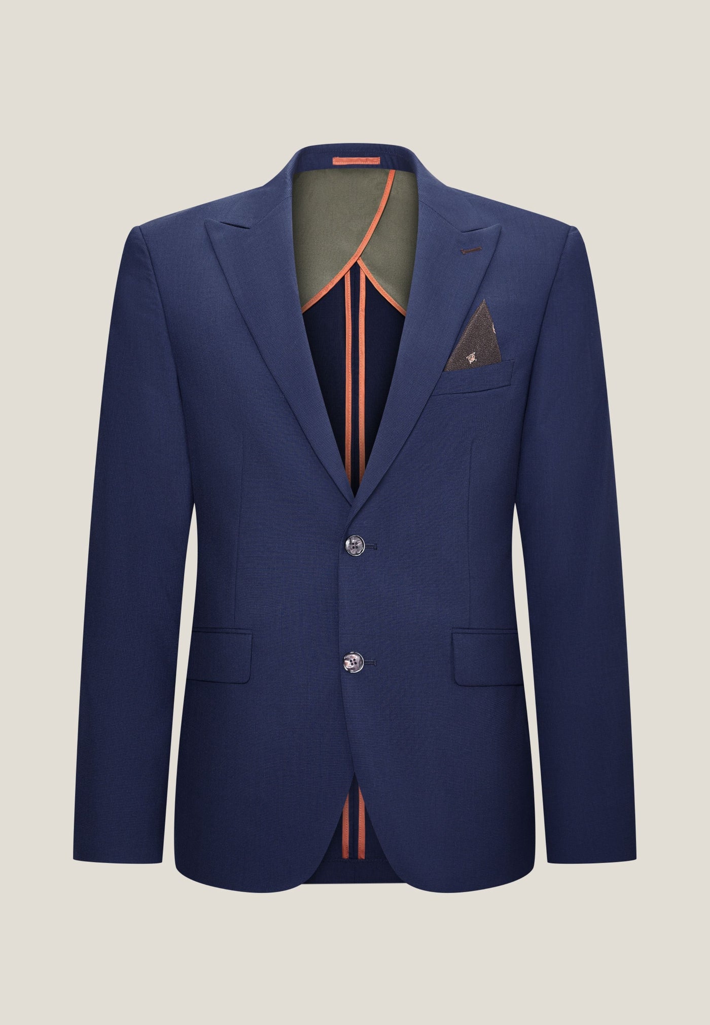 Men Clothing Wool Blend Texture Suit Blazer Smart Fit