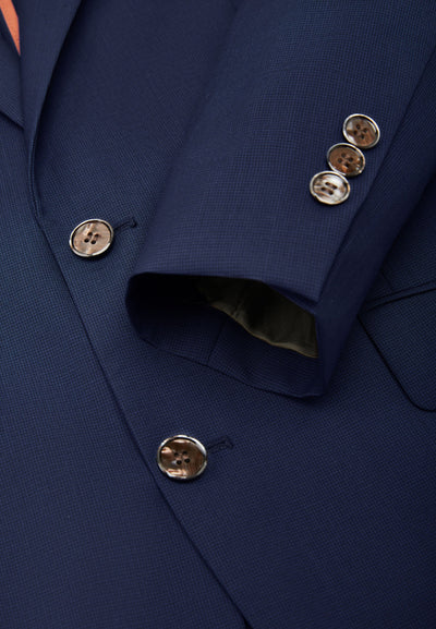 Men Clothing Wool Blend Texture Suit Blazer Smart Fit