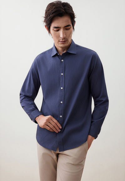 เสื้อเชิ้ตแขนยาวลำลองสำหรับผู้ชาย Comfort Fit