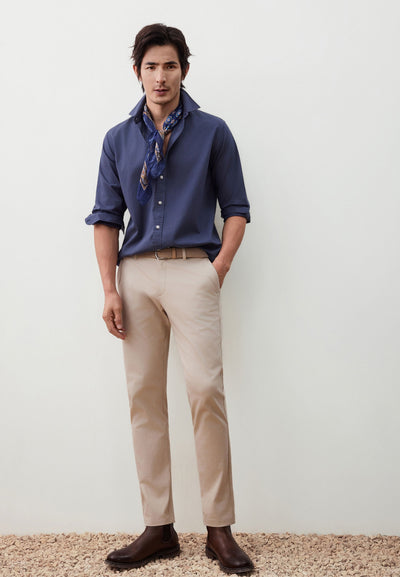 เสื้อเชิ้ตแขนยาวลำลองสำหรับผู้ชาย Comfort Fit