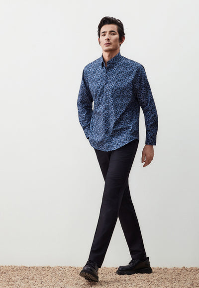 Men Clothing Wrinkle-Free Digital Print Casual Shirt Comfort Fit
