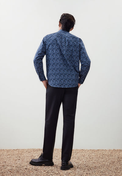 Men Clothing Wrinkle-Free Digital Print Casual Shirt Comfort Fit