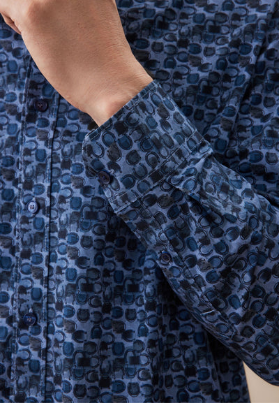 Men Clothing Wrinkle-Free Digital Print Casual Shirt Comfort Fit