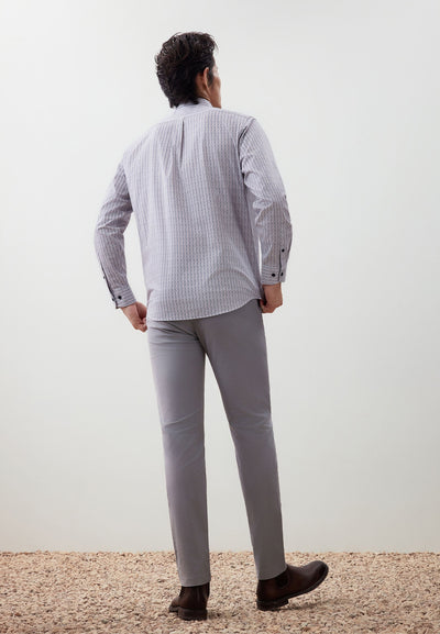 เสื้อเชิ้ตแขนยาวลำลองสำหรับผู้ชาย Comfort Fit