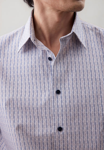 เสื้อเชิ้ตแขนยาวลำลองสำหรับผู้ชาย Comfort Fit