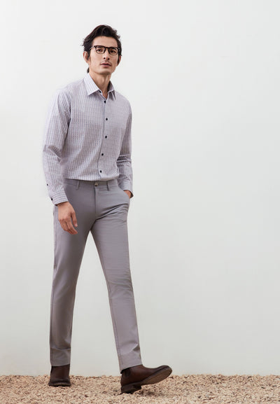 เสื้อเชิ้ตแขนยาวลำลองสำหรับผู้ชาย Comfort Fit