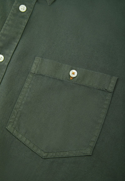 Men Clothing Cotton Garment-Dyed Casual Shirt Comfort Fit