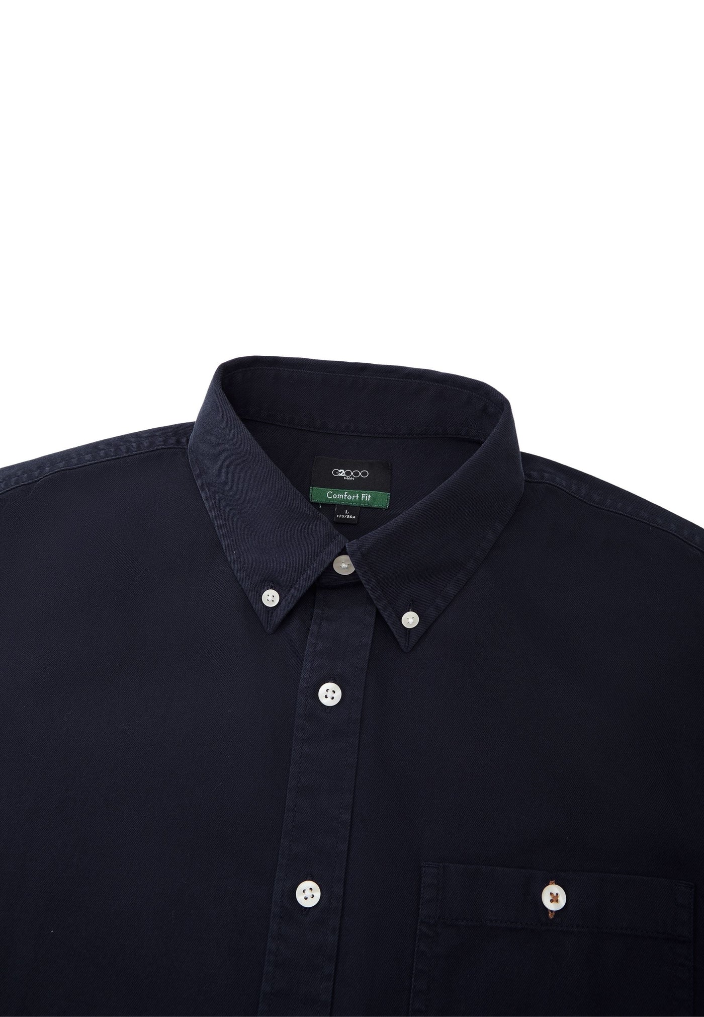 Men Clothing Cotton Garment-Dyed Casual Shirt Comfort Fit