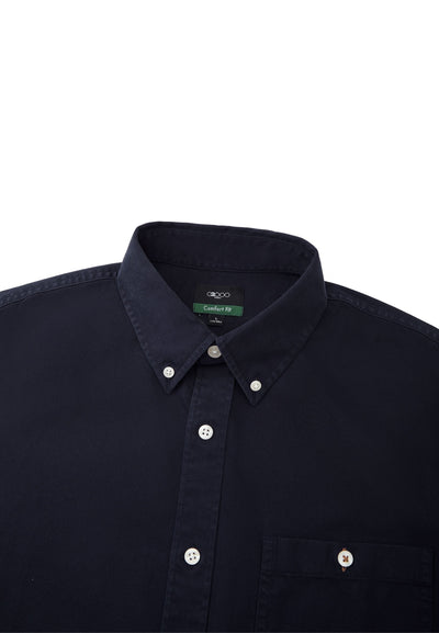 Men Clothing Cotton Garment-Dyed Casual Shirt Comfort Fit