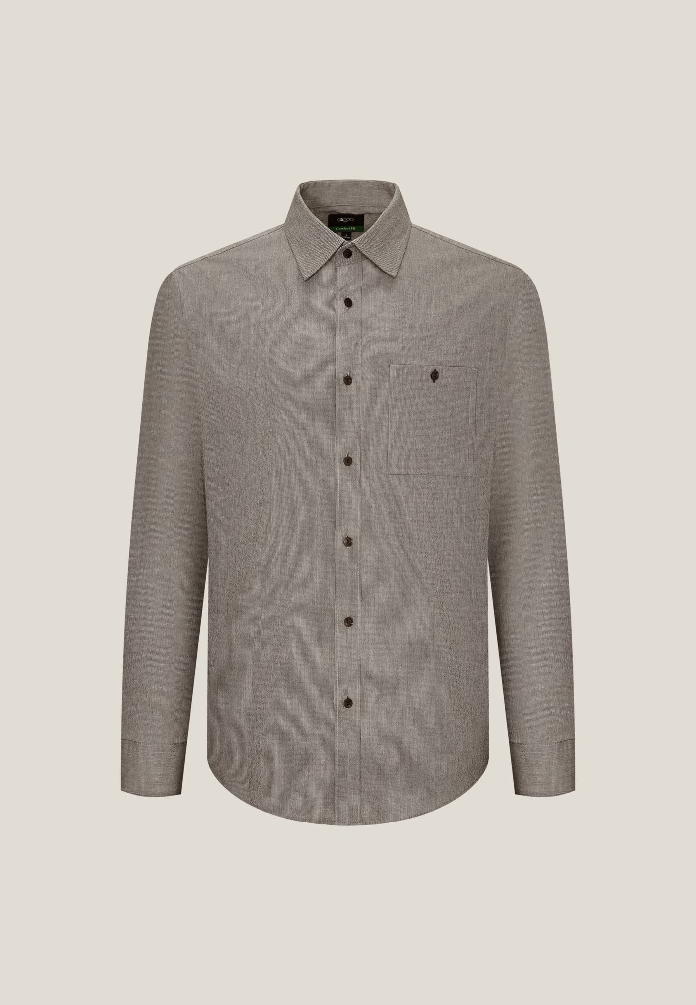 เสื้อเชิ้ตแขนยาวลำลองสำหรับผู้ชาย Comfort Fit