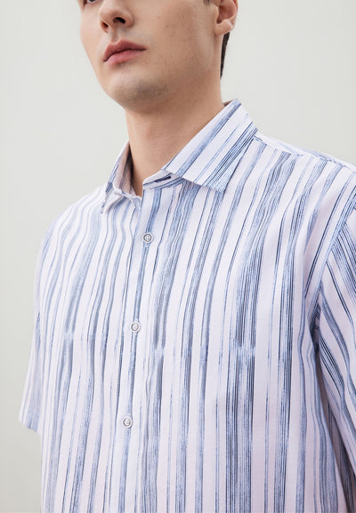 เสื้อเชิ้ตแขนสั้นลำลองสำหรับผู้ชาย Comfort Fit