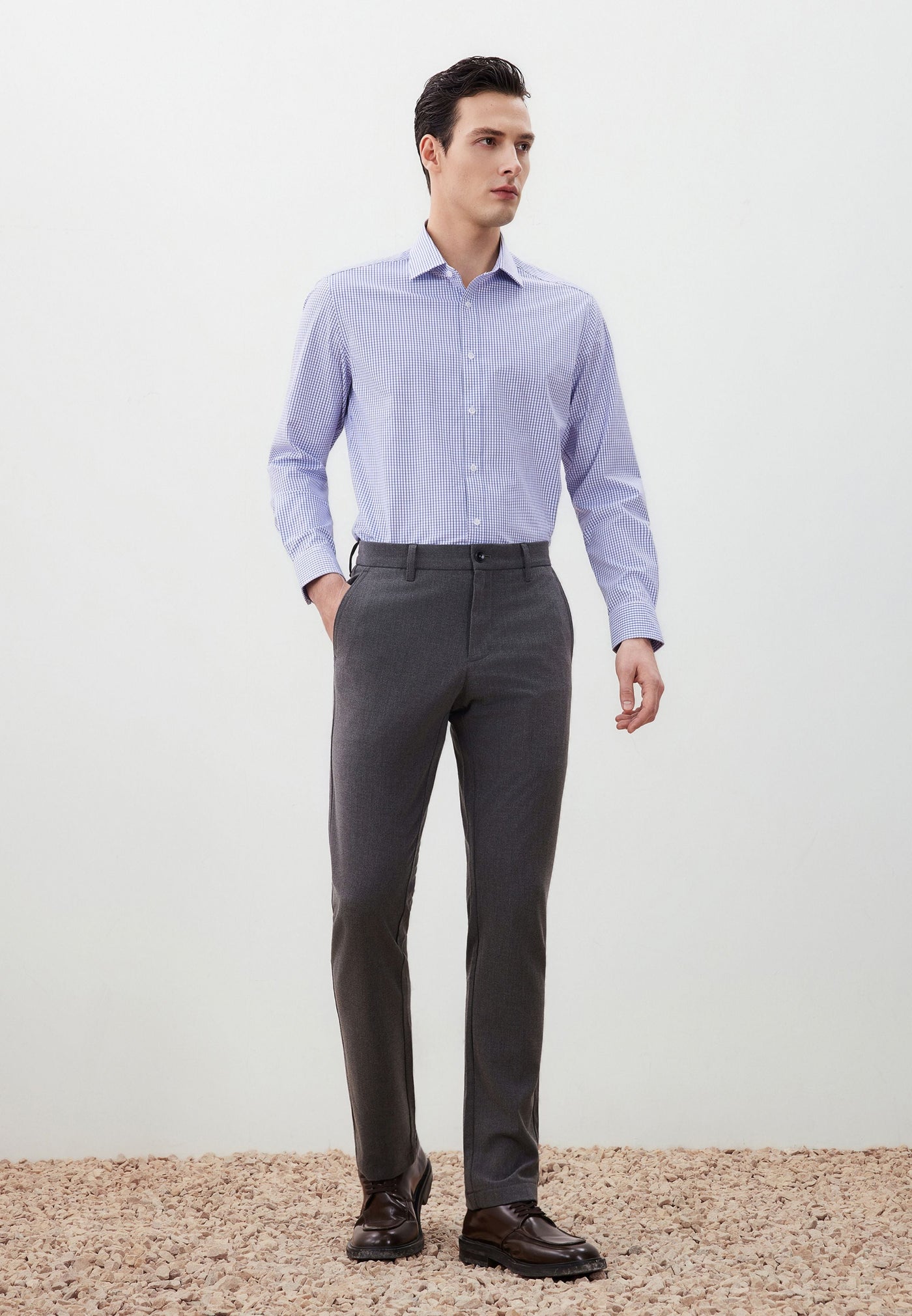 กางเกงขายาวแบบลำลองสำหรับผู้ชาย Slim Tapered Fit