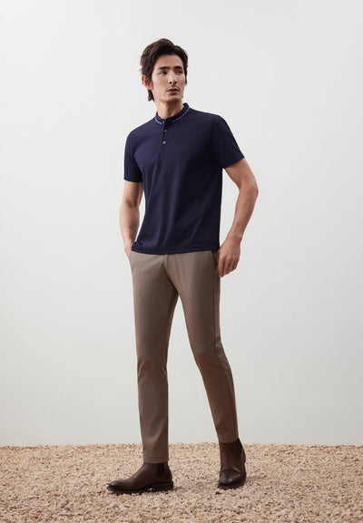 กางเกงขายาวแบบลำลองสำหรับผู้ชาย Slim Tapered Fit