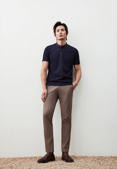 กางเกงขายาวแบบลำลองสำหรับผู้ชาย Slim Tapered Fit