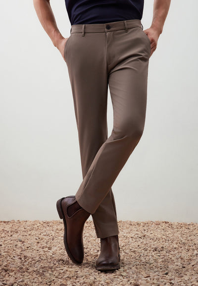 กางเกงขายาวแบบลำลองสำหรับผู้ชาย Slim Tapered Fit