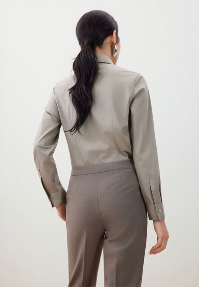 เสื้อเชิ้ตแบบทางการสำหรับผู้หญิง Slim Fit