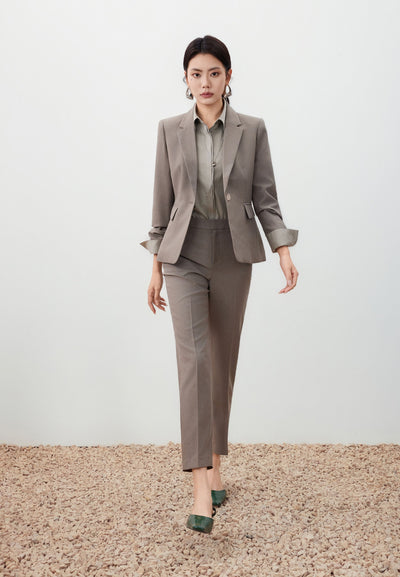 เสื้อเชิ้ตแบบทางการสำหรับผู้หญิง Slim Fit