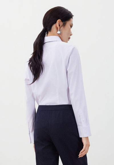 Women Clothing Scarf Textured Shirt Slim Fit