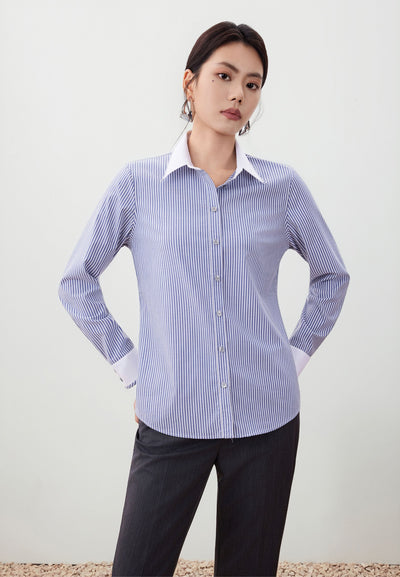 เสื้อเชิ้ตแบบทางการสำหรับผู้หญิง Slim Fit