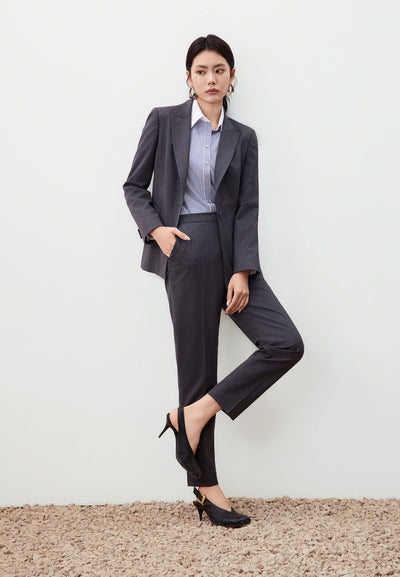 เสื้อเชิ้ตแบบทางการสำหรับผู้หญิง Slim Fit