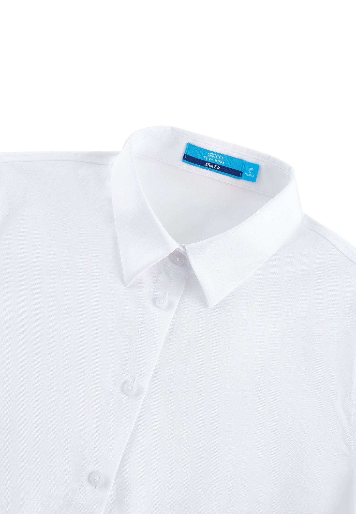Women Clothing Easy Care Tie Shirt Slim Fit