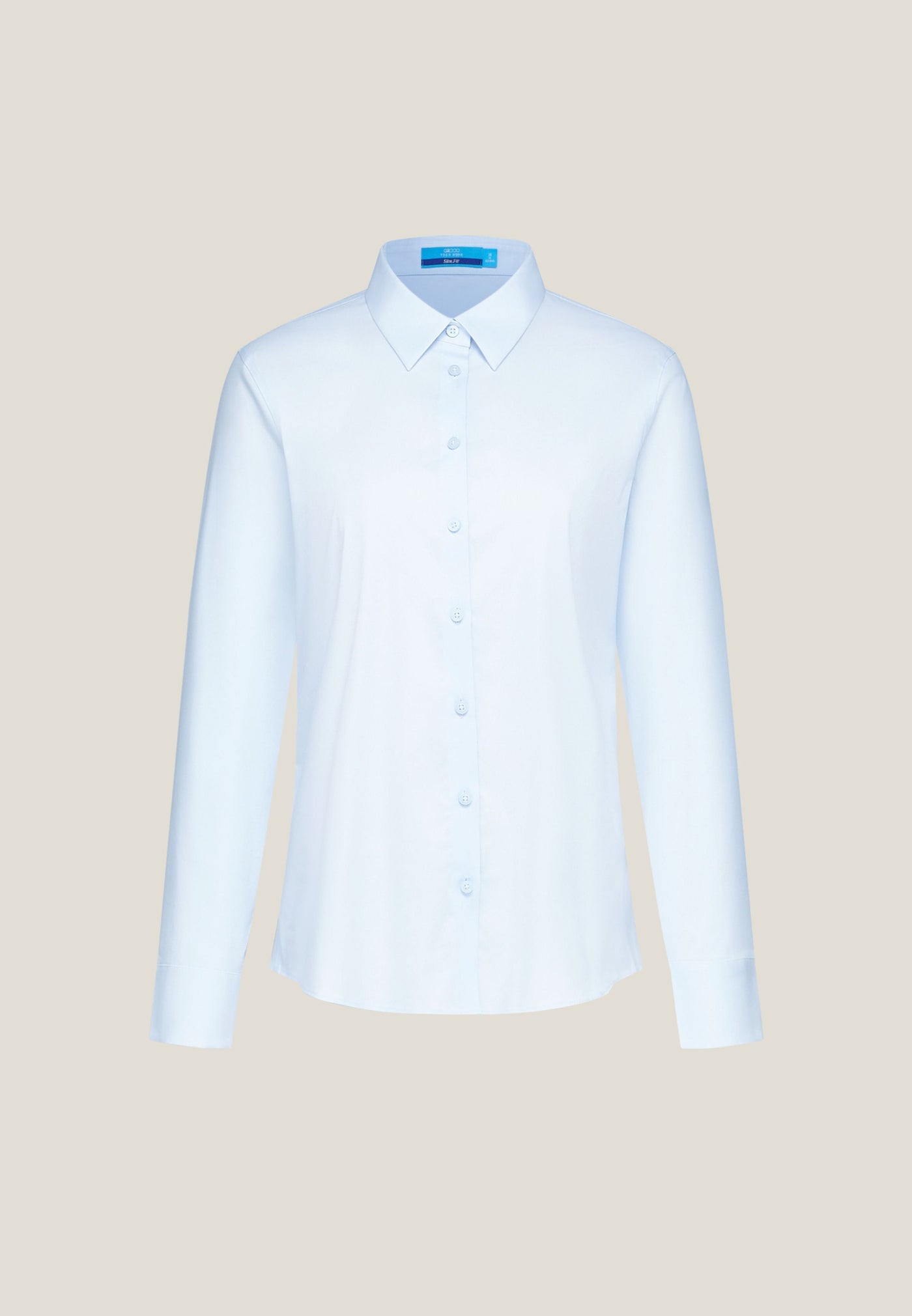 Women Clothing Easy Care Tie Shirt Slim Fit
