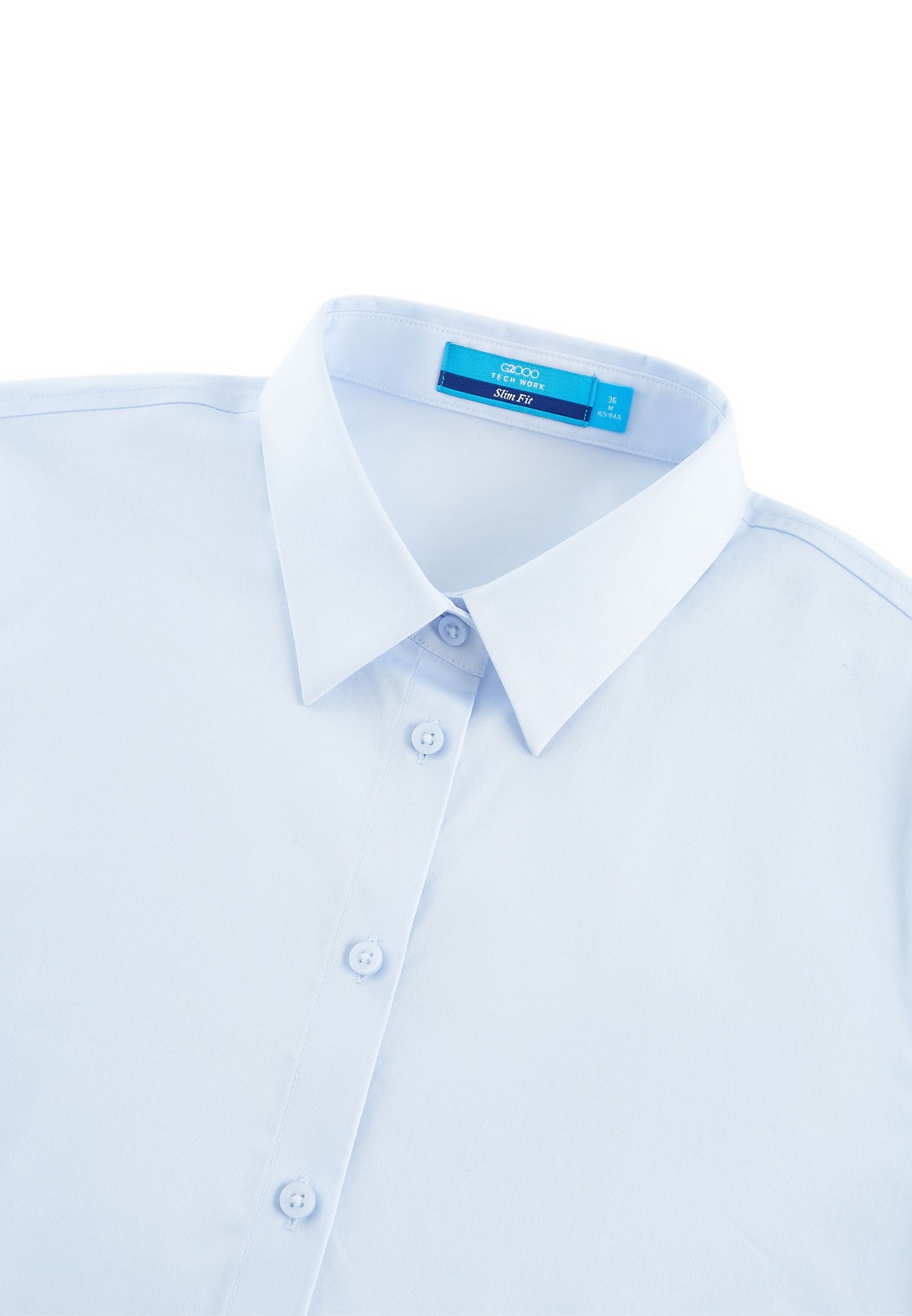 Women Clothing Easy Care Tie Shirt Slim Fit