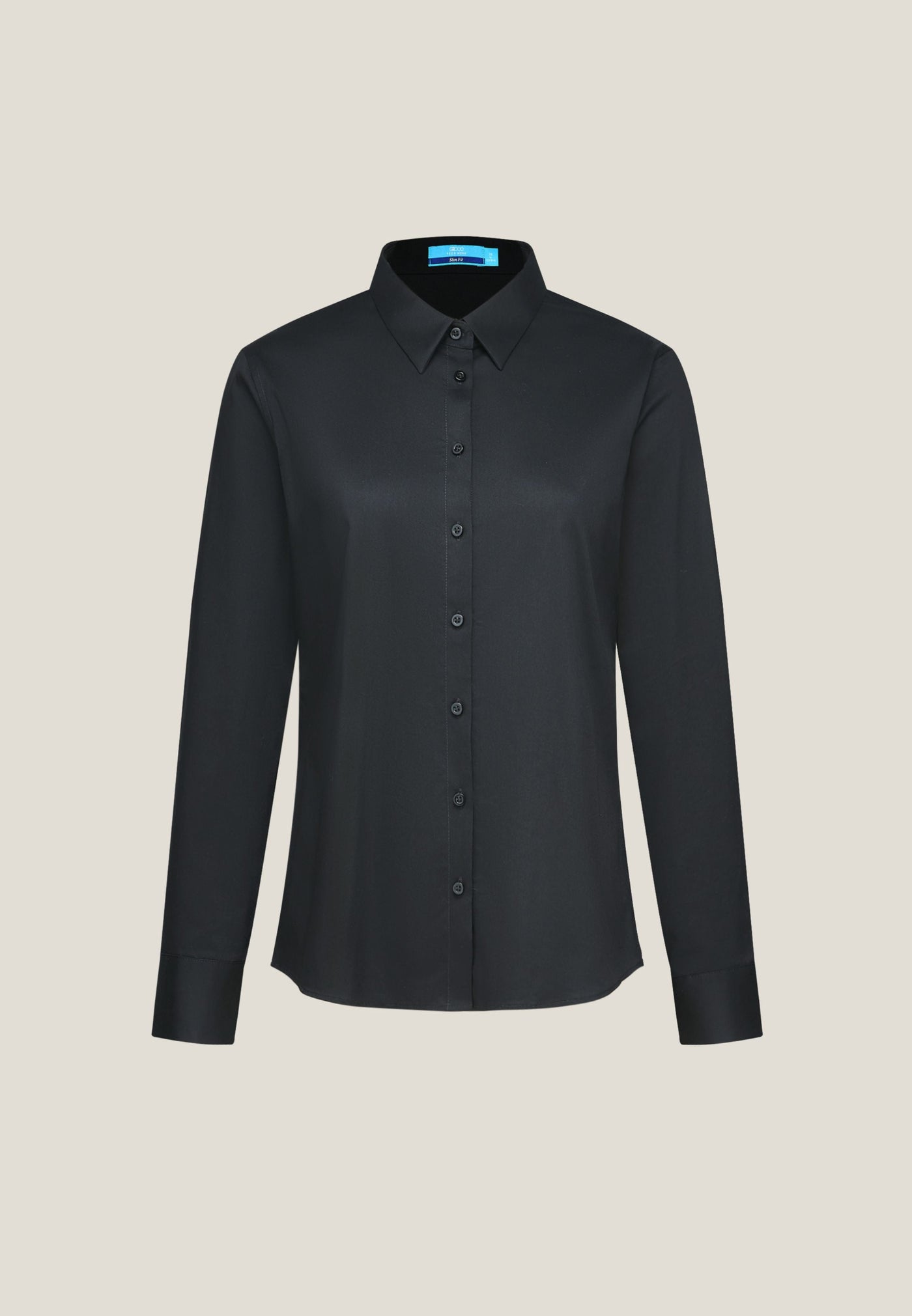Women Clothing Easy Care Tie Shirt Slim Fit