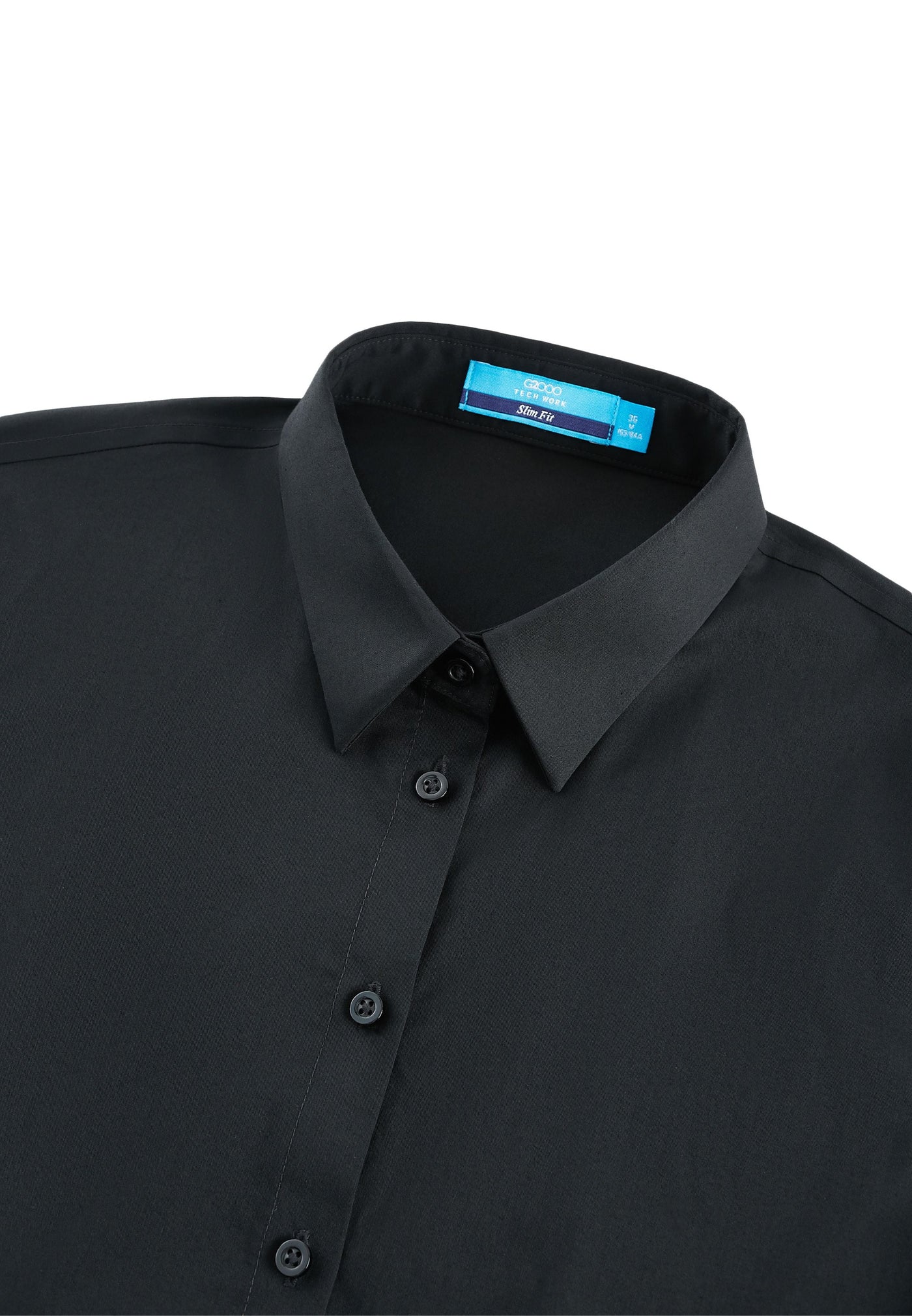 Women Clothing Easy Care Tie Shirt Slim Fit