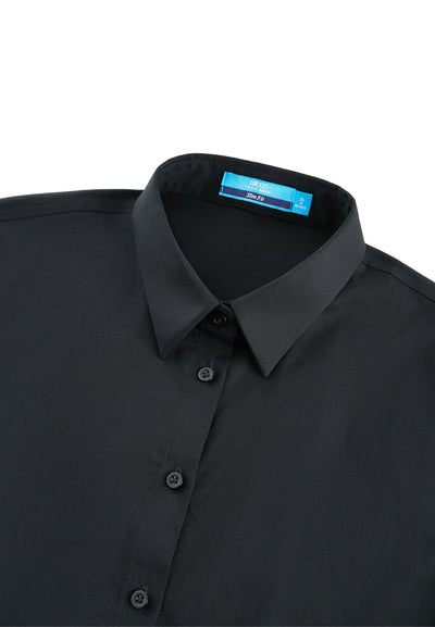 Women Clothing Easy Care Tie Shirt Slim Fit