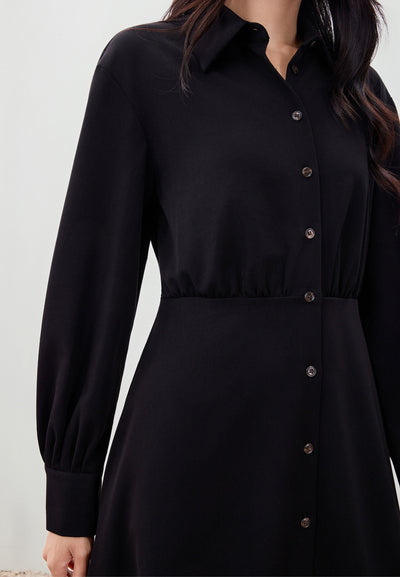 Women Clothing Twill Maxi Shirt Dress Fit & Flare